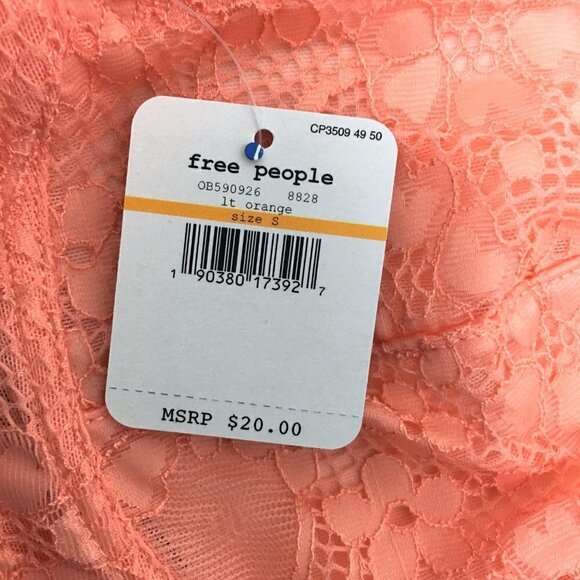 NEW Free People Orange Galloon Lace Halter Bra - Picture 4 of 6